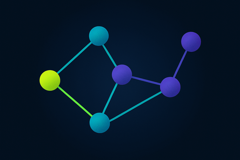Graph visualization showing interconnected nodes